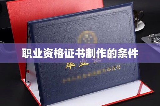 巩留职业资格证书制作的条件