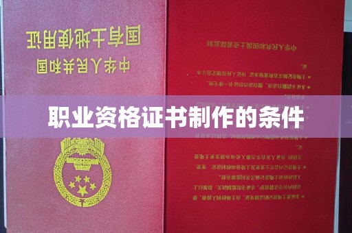 巩留职业资格证书制作的条件