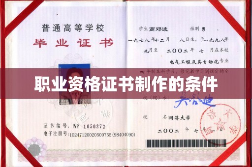 巩留职业资格证书制作的条件